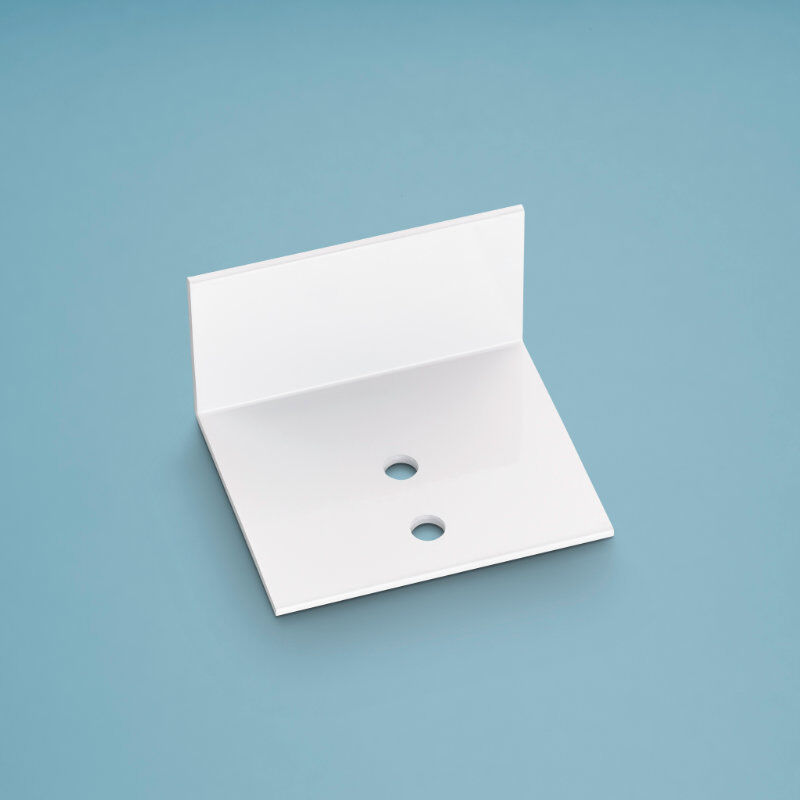 Abschluss- und Haltewinkel weiß 60 mm breit 36 mm lang für Plattenstärke 10 mm und 16 mm 1 Abschluss- und Haltewinkel weiß 60 mm breit 36 mm lang für Plattenstärke 10 mm und 16 mm