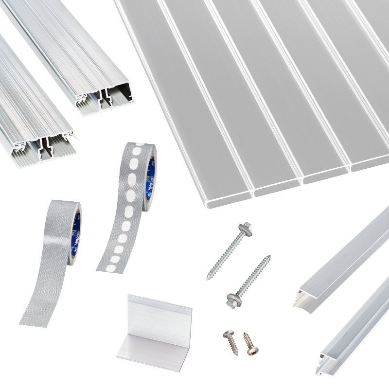 Acryl Doppelstegplatten | Terrassendach-Set | einfachem Alu Verlegeprofil | 16 mm | 64 mm Kammerbreite | glasklar 1 Acryl Doppelstegplatten | Terrassendach-Set | einfachem Alu Verlegeprofil | 16 mm | 64 mm Kammerbreite | glasklar