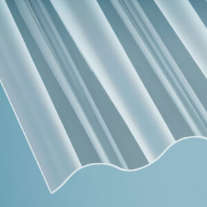 Acryl Lichtplatte | Wellplatte | 130/30 Profil 8 | ca. 3 mm | Breite 1000 mm | glatt | glasklar