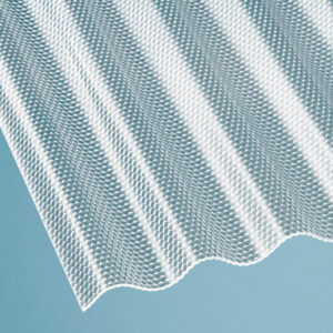 Acryl Lichtplatte | Wellplatte | 76/18 | ca. 3 mm | Breite 1045 mm | wabenstruktur | glasklar