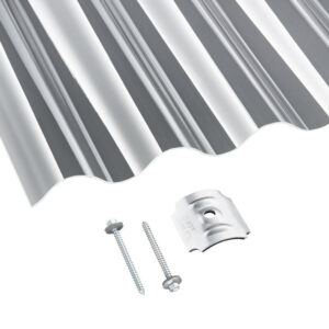 Acryl | Terrassendach-Set | Sinusplatte | 130/30 | Profil 8 | 3 mm | glatt | klar