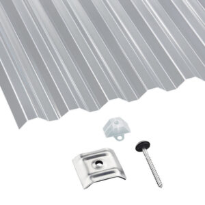 Acryl | Terrassendach-Set | Spundwand | 76/18 | 1,5 mm | glatt | klar