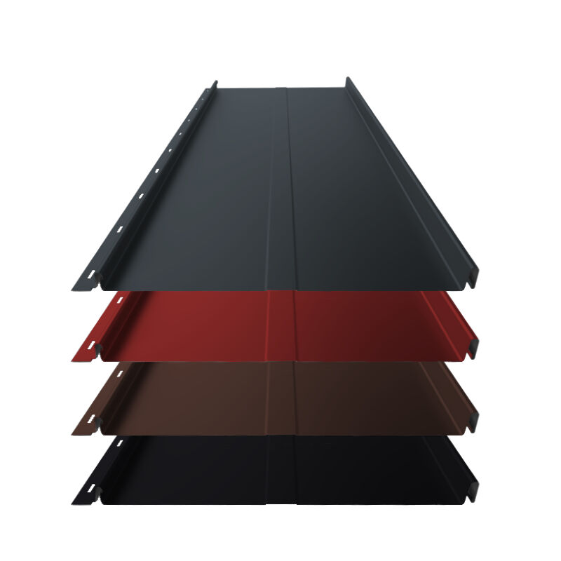 Stehfalz Panel Retro 25 | Dach & Wand | 0,60 mm | Aluminium | Prägung | 340mm Breite | 25 µm Stucco 1 Stehfalz Panel Retro 25 | Dach & Wand | 0,60 mm | Aluminium | Prägung | 340mm Breite | 25 µm Stucco