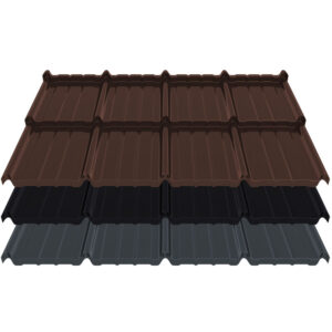 Pfannenblech Estima | 0,60 mm | Aluminium | Modullänge 350 mm | 25 µm Matt