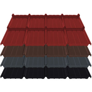 Pfannenblech Estima | 0,60 mm | Aluminium | Modullänge 350 mm | 25 µm Stucco