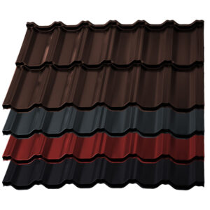 Pfannenblech German Simetric | 0,60 mm | Aluminium | Modullänge 350 mm | 25 µm Stucco