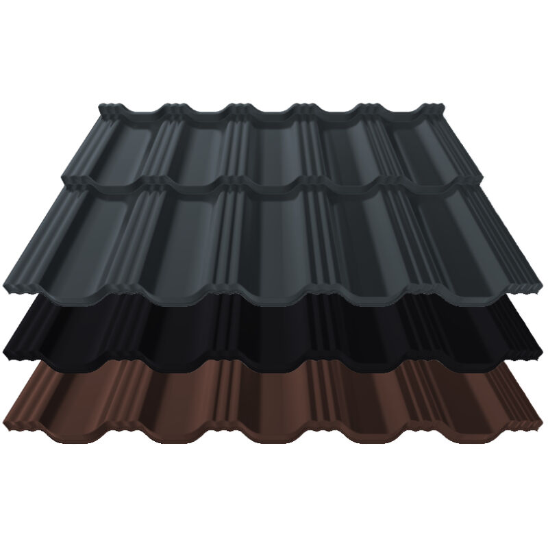 Pfannenmodul Germania Simetric | 0,60 mm | Aluminium | Modullänge 350 mm | 25 µm Matt 1 Pfannenmodul Germania Simetric | 0,60 mm | Aluminium | Modullänge 350 mm | 25 µm Matt