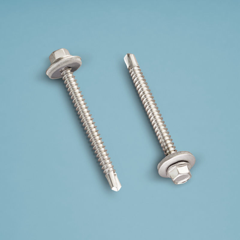 Bohrschrauben Selbstbohrend, 8 mm Kopf mit Neoprendichtung zur Befestigung auf Holz oder Metallunterkonstruktion 1 Bohrschrauben Selbstbohrend, 8 mm Kopf mit Neoprendichtung zur Befestigung auf Holz oder Metallunterkonstruktion