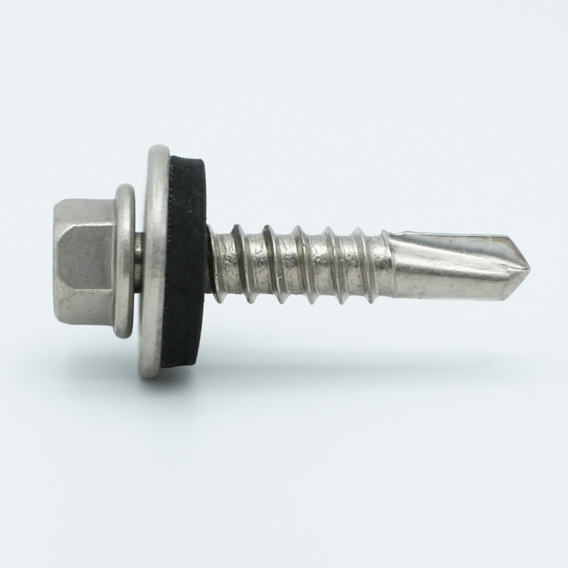 Edelstahlschrauben | Befestigung Tiefsicke auf Stahlunterkonstruktion | 100 Stk./Pak. | 5,5 x 38 mm 1 Edelstahlschrauben | Befestigung Tiefsicke auf Stahlunterkonstruktion | 100 Stk./Pak. | 5,5 x 38 mm