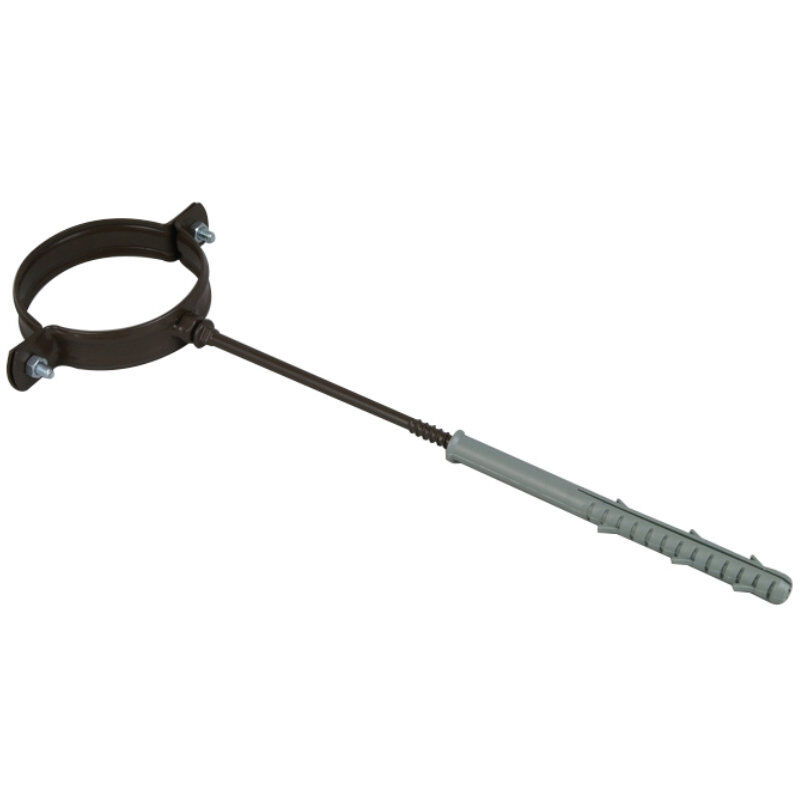 Fallrohrschelle mit Schraubstift 120 mm lang, für Fallrohr 100 mm für System 125 und 150 mm 1 Fallrohrschelle mit Schraubstift 120 mm lang, für Fallrohr 100 mm für System 125 und 150 mm
