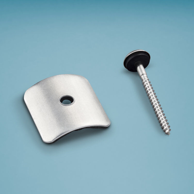 Kalottenset Sinus Holz Edelstahl Kalotte mit Torxschraube und Dichtscheibe 4,5 x 55 mm zur Befestigung auf Holz 1 Kalottenset Sinus Holz Edelstahl Kalotte mit Torxschraube und Dichtscheibe 4,5 x 55 mm zur Befestigung auf Holz