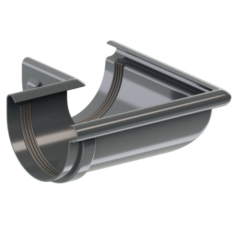 PVC Dachrinnen Außenecke 90° | Ø 130 mm 1 PVC Dachrinnen Außenecke 90° | Ø 130 mm