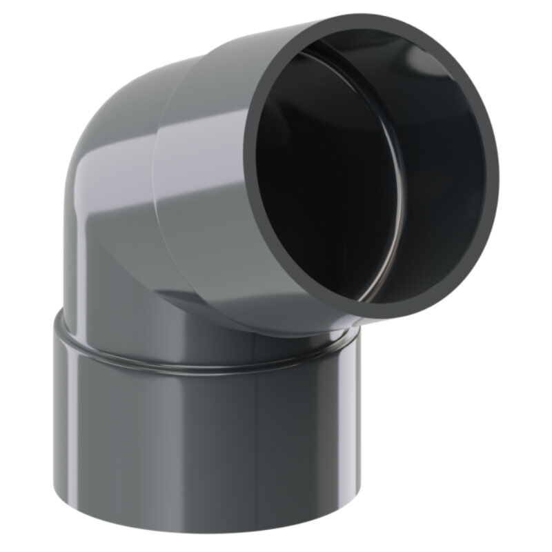 PVC Dachrinnen Fallrohrbogen 67° | Ø 90 mm 1 PVC Dachrinnen Fallrohrbogen 67° | Ø 90 mm