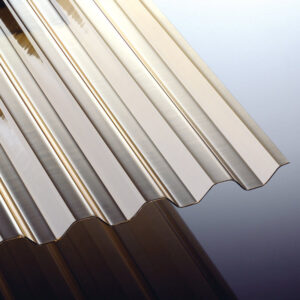 PVC Lichtplatte | NOVAKLAR | Spundwand | 70/18 | 1,2 mm | Breite 1090 mm | Glatt | bronze