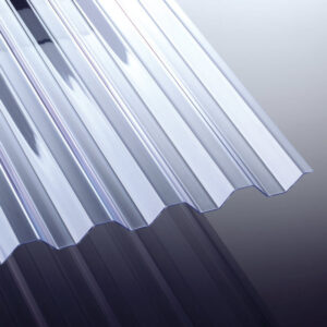 PVC Lichtplatte | NOVAKLAR | Spundwand | 70/18 | 1,2 mm | Breite 1090 mm | Glatt | glasklar