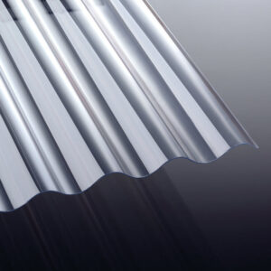 Acrylglas Lichtplatte | Tejesinus | Wellplatte | 76/18 | 3 mm | Breite 1045 mm | Glatt | glasklar