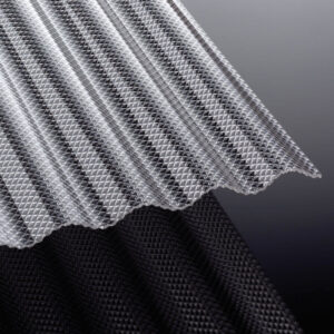 Acrylglas Lichtplatte | Tejesinus | Wellplatte | 76/18 | 3 mm | Breite 1045 mm | wabenstruktur | glasklar