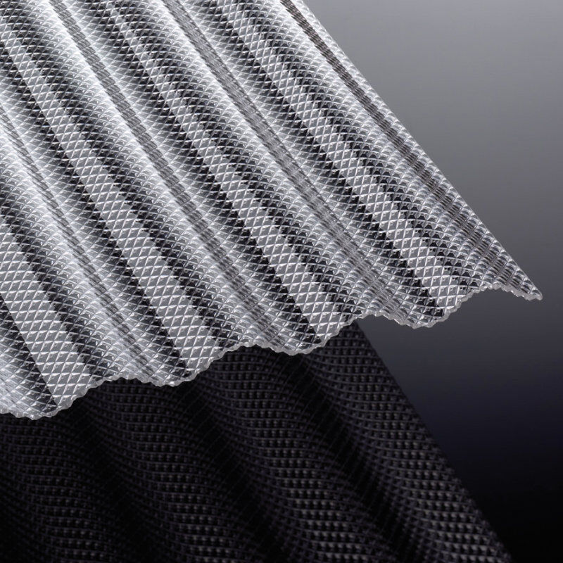 Acrylglas Lichtplatte | Tejesinus | Wellplatte | 76/18 | 3 mm | Breite 1045 mm | wabenstruktur | glasklar 1 Acrylglas Lichtplatte | Tejesinus | Wellplatte | 76/18 | 3 mm | Breite 1045 mm | wabenstruktur | glasklar