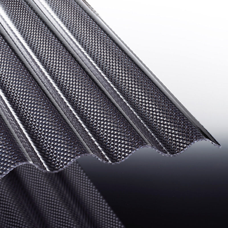 Acrylglas Lichtplatte | Tejesinus | Wellplatte | 76/18 | 3 mm | Breite 1045 mm | wabenstruktur | lichtgrau 1 Acrylglas Lichtplatte | Tejesinus | Wellplatte | 76/18 | 3 mm | Breite 1045 mm | wabenstruktur | lichtgrau