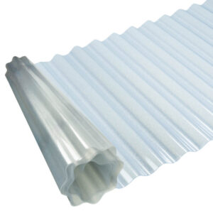 PET Lichtplatte | Wellrolle | SALUX ReClear | 76/18 | 1 mm | Breite 1250 mm | Länge 5 m | Froststruktur | klar