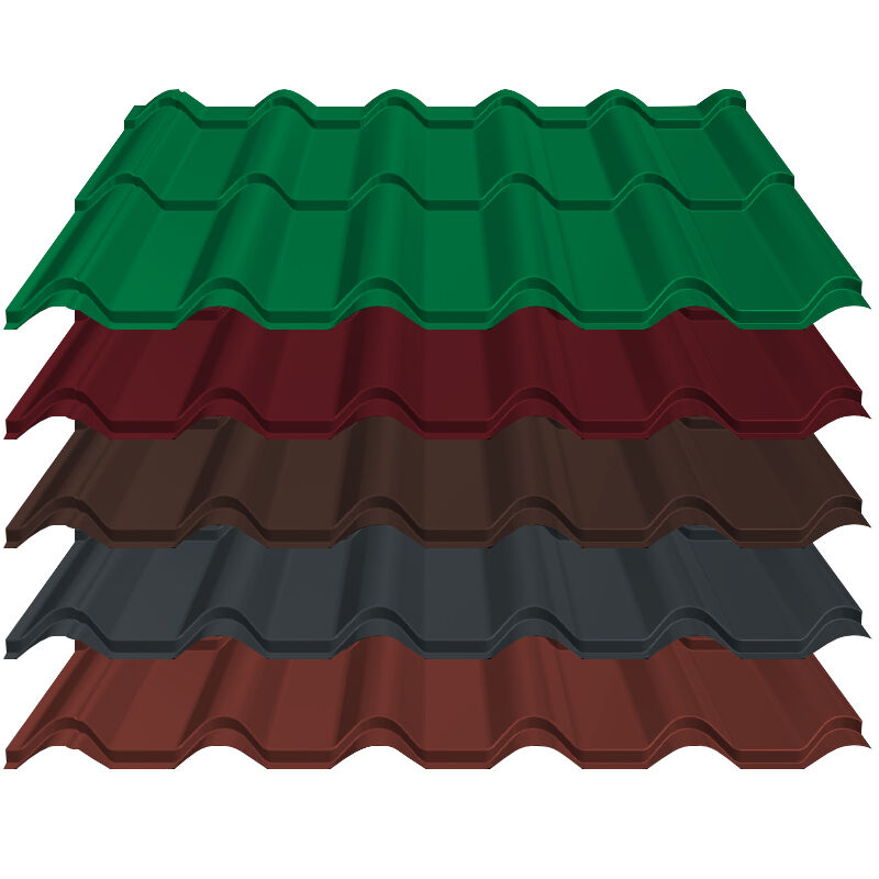 Pfannenblech Diament Eco+ | 0,50 mm | Stahl | Modullänge 350 mm | 25 µm Polyester 1 Pfannenblech Diament Eco+ | 0,50 mm | Stahl | Modullänge 350 mm | 25 µm Polyester