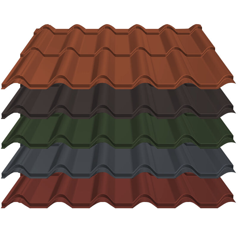 Pfannenblech Diament Eco+ | 0,50 mm | Stahl | Modullänge 350 mm | 35 µm ThyssenKrupp Matt 1 Pfannenblech Diament Eco+ | 0,50 mm | Stahl | Modullänge 350 mm | 35 µm ThyssenKrupp Matt