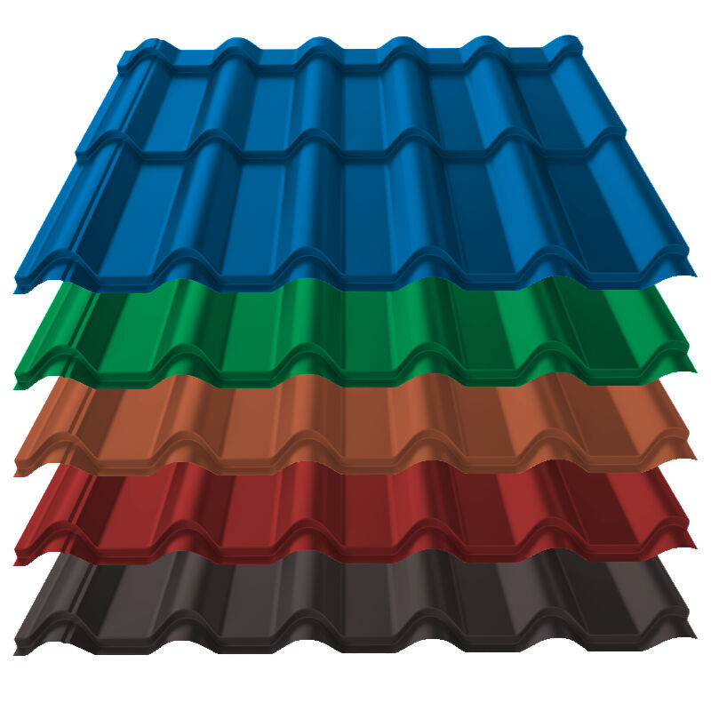 Pfannenblech Diament+ | 0,50 mm | Stahl | Modullänge 350 mm | 25 µm Polyester 1 Pfannenblech Diament+ | 0,50 mm | Stahl | Modullänge 350 mm | 25 µm Polyester