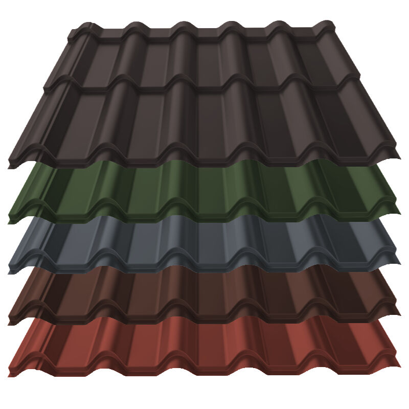 Pfannenblech Diament+ | 0,50 mm | Stahl | Modullänge 350 mm | 35 µm ThyssenKrupp Matt 1 Pfannenblech Diament+ | 0,50 mm | Stahl | Modullänge 350 mm | 35 µm ThyssenKrupp Matt