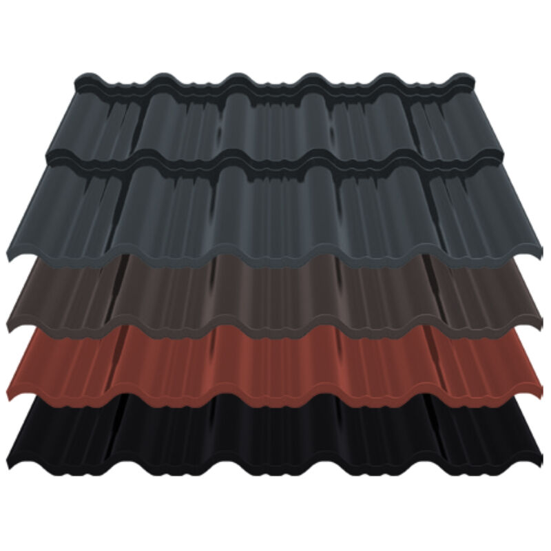 Pfannenblech Enigma | 0,50 mm | Stahl | Modullänge 350 mm | 36 µm ThyssenKrupp ICE Crystal 1 Pfannenblech Enigma | 0,50 mm | Stahl | Modullänge 350 mm | 36 µm ThyssenKrupp ICE Crystal