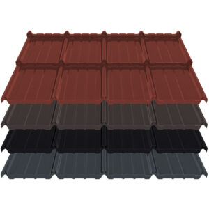 Pfannenblech Estima | 0,50 mm | Stahl | Modullänge 350 mm | 36 µm ThyssenKrupp ICE Crystal