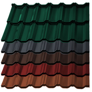 Pfannenblech German Simetric | 0,50 mm | Stahl | Modullänge 350 mm | 25 µm ThyssenKrupp Polyester