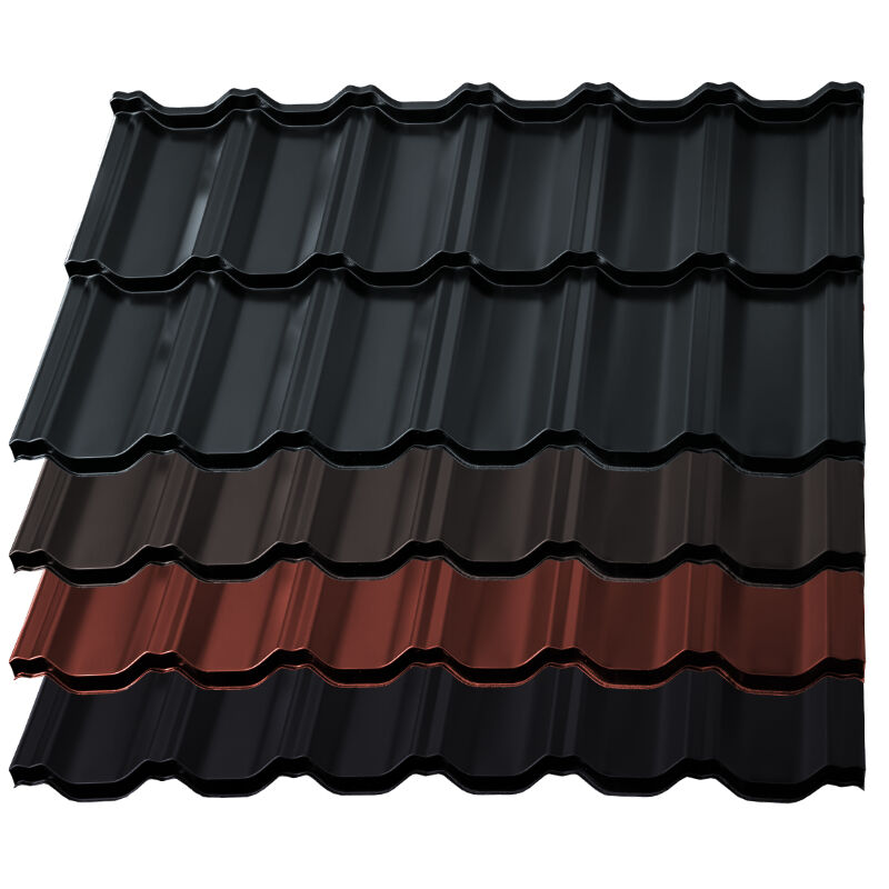 Pfannenblech German Simetric | 0,50 mm | Stahl | Modullänge 350 mm | 36 µm ThyssenKrupp ICE Crystal 1 Pfannenblech German Simetric | 0,50 mm | Stahl | Modullänge 350 mm | 36 µm ThyssenKrupp ICE Crystal