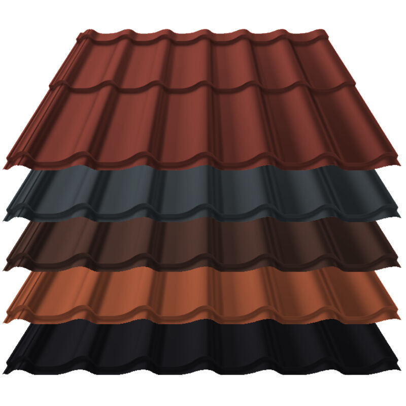 Pfannenblech Kingas Eco+ | 0,50 mm | Stahl | Modullänge 350 mm | 50 µm Superior HB 1 Pfannenblech Kingas Eco+ | 0,50 mm | Stahl | Modullänge 350 mm | 50 µm Superior HB