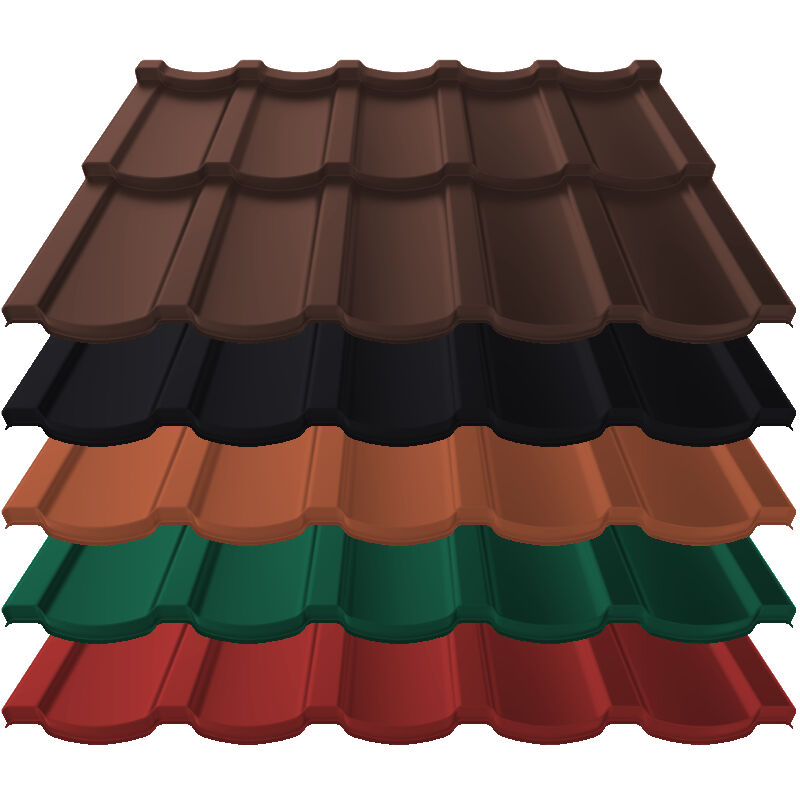 Pfannenblech Talia | 0,50 mm | Stahl | Modullänge 350 mm | 25 µm ThyssenKrupp Polyester 1 Pfannenblech Talia | 0,50 mm | Stahl | Modullänge 350 mm | 25 µm ThyssenKrupp Polyester