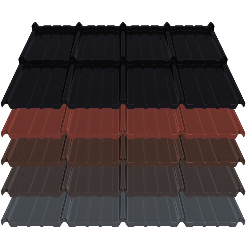 Pfannenmodul Estima | 0,50 mm | Stahl | Modullänge 350 mm | 35 µm ThyssenKrupp Matt 1 Pfannenmodul Estima | 0,50 mm | Stahl | Modullänge 350 mm | 35 µm ThyssenKrupp Matt