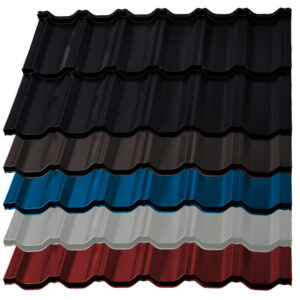 Pfannenmodul German Simetric | 0,50 mm | Stahl | Modullänge 350 mm | 25 µm Polyester