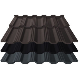 Pfannenmodul Germania Simetric | 0,50 mm | Stahl | Modullänge 350 mm | 50 µm ThyssenKrupp Matt Premium