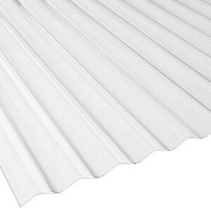 Polycarbonat Lichtplatte | NO DROP | Wellplatte | 76/18 | 1,4 mm | Breite 1116 mm | transparent