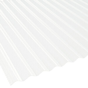 Polycarbonat Lichtplatte | Wellplatte | 76/18 | 2,6 mm | Breite 1045 mm | wabenstruktur | opal-weiß