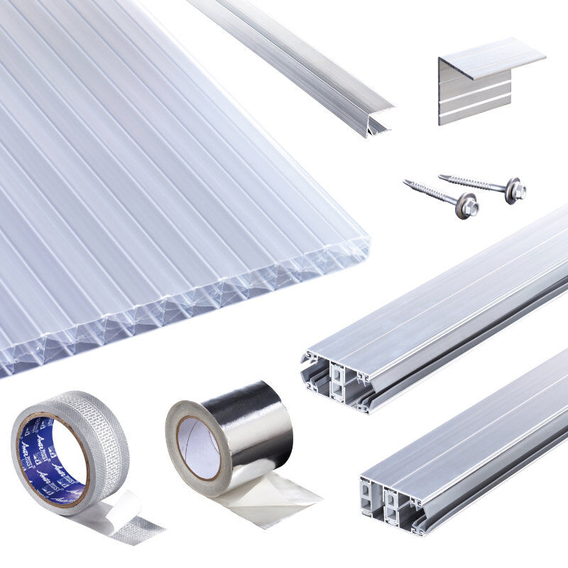 Polycarbonat Stegplatten | Terrassendach-Set | Klassik Top X Stegplatte | Thermoverlegeprofil | 16 mm | opal-weiß 1 Polycarbonat Stegplatten | Terrassendach-Set | Klassik Top X Stegplatte | Thermoverlegeprofil | 16 mm | opal-weiß