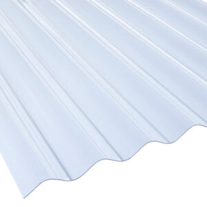 PVC Lichtplatte | BioLine | Wellplatte | 130/30 Profil 8 | 1,4 mm | Breite 1000 mm | glasklar-bläulich