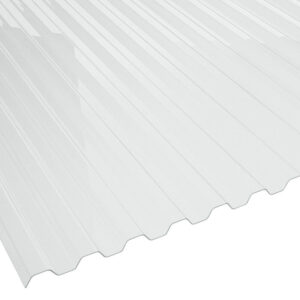 PVC Lichtplatte | Spundwand | 70/18 | 1,2 mm | Breite 1095 mm | glasklar-bläulich