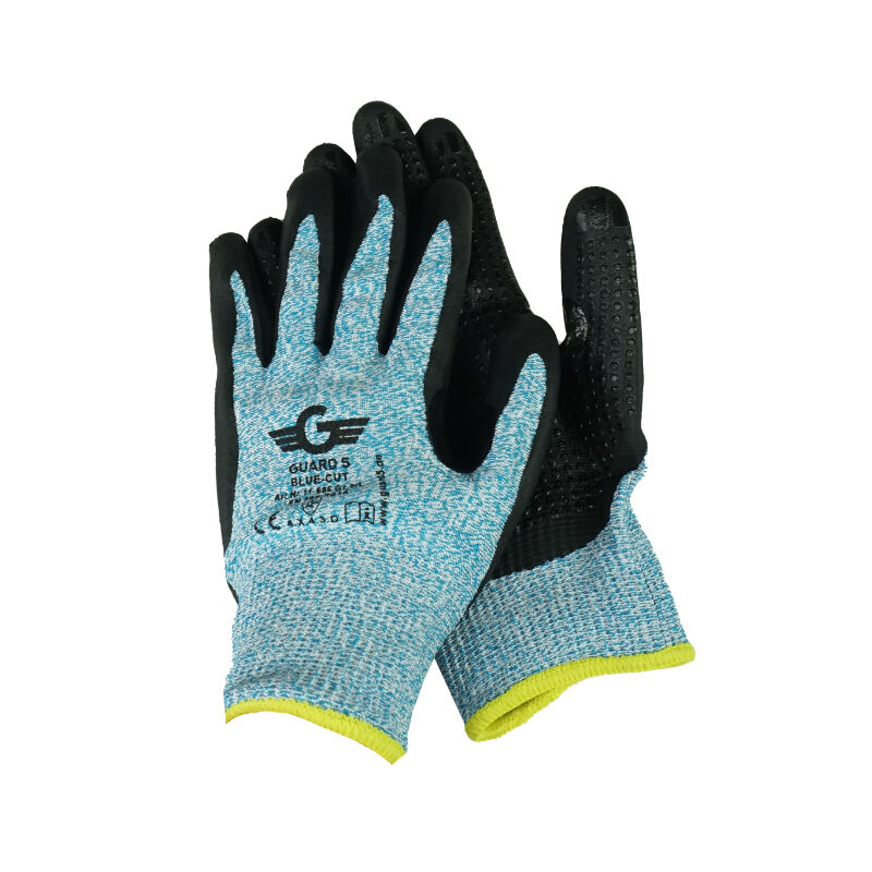 Schnittschutzhandschuhe mit Noppen für Profilblech und Lichtplatten Montage 1 Schnittschutzhandschuhe mit Noppen für Profilblech und Lichtplatten Montage