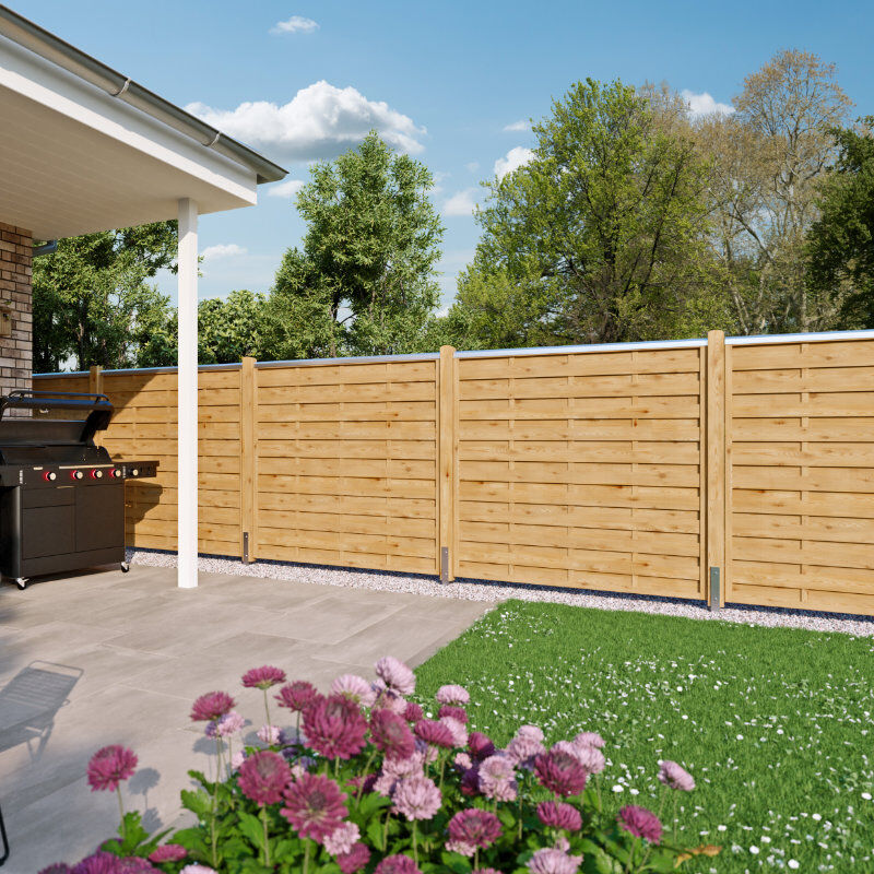 Sichtschutzzaun | 180 x 180 cm | MAXI-MASSIV LÄRK 1 Sichtschutzzaun | 180 x 180 cm | MAXI-MASSIV LÄRK