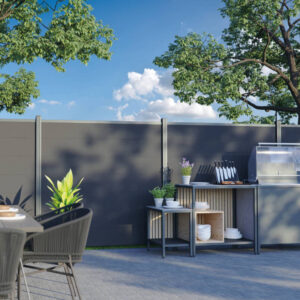 Sichtschutzzaun | Set | TJÖRN | anthrazit