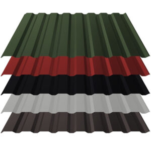 Trapezblech T18 | Dach | 0,50 mm | Stahl | Anti-Tropf 900 g/m² inkl. Vliesrückschnitt | 25 µm ThyssenKrupp Polyester