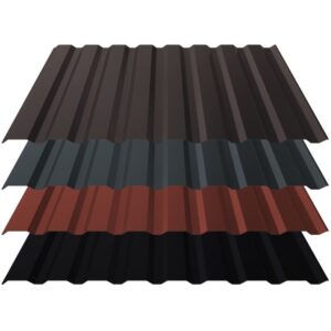 Trapezblech T18 | Dach | 0,50 mm | Stahl | Anti-Tropf 900 g/m² inkl. Vliesrückschnitt | 36 µm ThyssenKrupp ICE Crystal