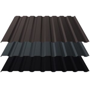 Trapezblech T18 | Dach | 0,50 mm | Stahl | Anti-Tropf 900 g/m² inkl. Vliesrückschnitt | 50 µm ThyssenKrupp Matt Premium