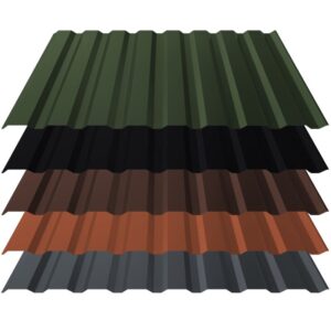 Trapezblech T18 | Dach | 0,50 mm | Stahl | Anti-Tropf 900 g/m² inkl. Vliesrückschnitt | 35 µm Mattpolyester