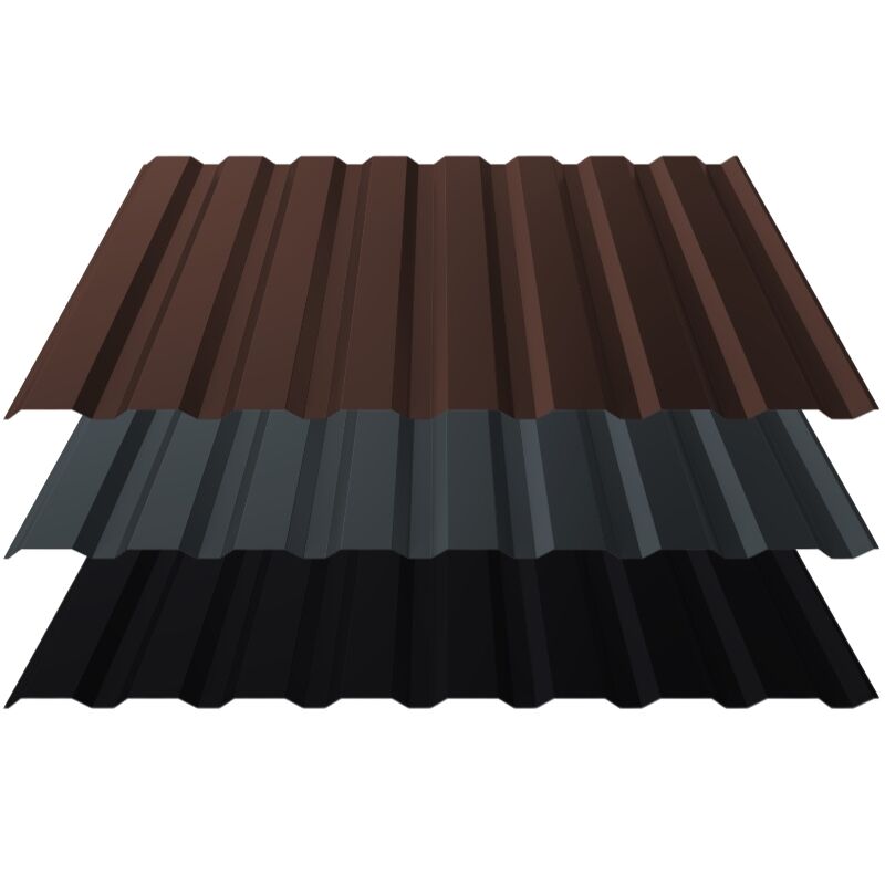 Trapezblech T18 | Dach | 0,60 mm | Aluminium | Anti-Tropf 900 g/m² inkl. Vliesrückschnitt | 25 µm Matt 1 Trapezblech T18 | Dach | 0,60 mm | Aluminium | Anti-Tropf 900 g/m² inkl. Vliesrückschnitt | 25 µm Matt